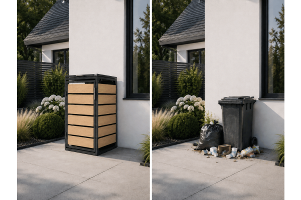 ZABUDOWA ŚMIETNIKOWA 1x120L kolor DREWNO